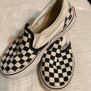 SALE VANS classic checker slip on Little Boy Sz 12